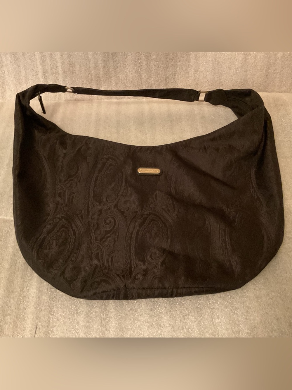 ETRO XL Black Paisley Jacquard Hobo Bag Italy Quiet Luxury Shoulder Bag